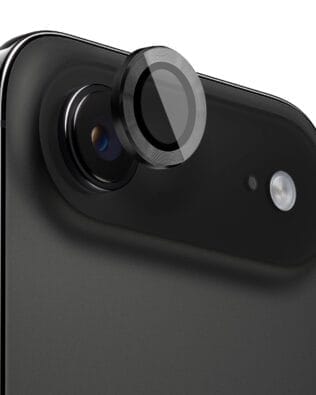 Metalowa osłona obiektywu aparatu ze szkła hartowanego 9H do iPhone Air, 1 zestaw, czarna