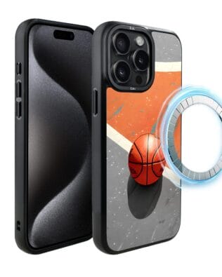 Etui do iPhone 15 Pro Max IBIZU DropGuard Matt z MagSafe, #Move, Koszykówka