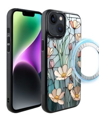 Etui do iPhone 14 Plus IBIZU DropGuard Matt z MagSafe, Barwy Szkła, Szept kwiatów polnych