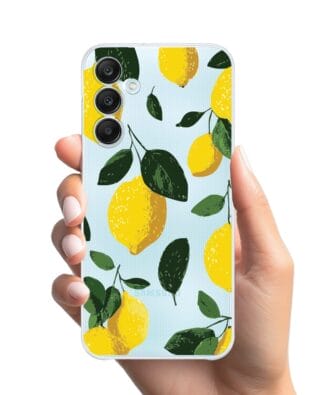 Etui do Samsung Galaxy M35 5G przeźroczyste, silikonowe Flexi, Italian Summer, Cytrynowe