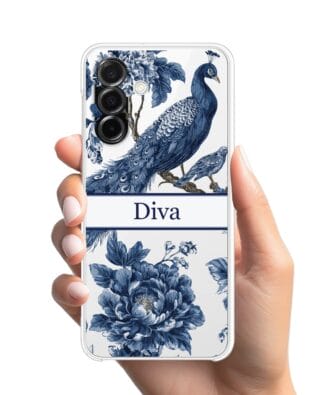 Etui do Samsung Galaxy A26 5G przeźroczyste, silikonowe Flexi, Mystic, Diva Peacock