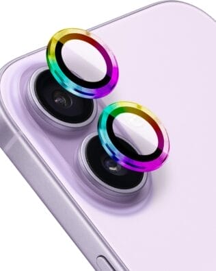 Metalowa osłona obiektywu aparatu ze szkła hartowanego 9H do iPhone 17, 1 zestaw, kameleon