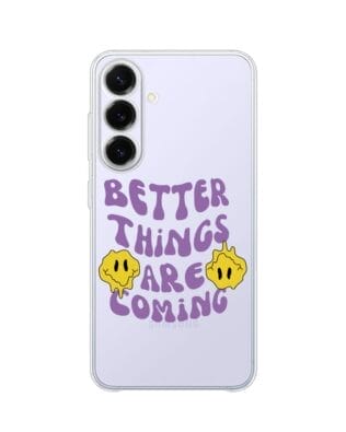 Etui do Samsung Galaxy S25 FE przeźroczyste, silikonowe Flexi, better things are coming