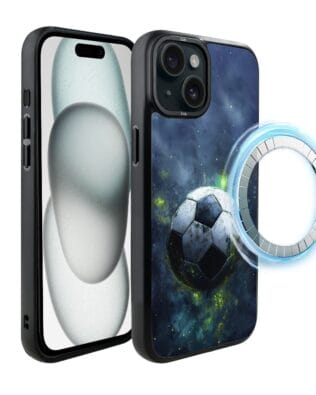 Etui do iPhone 15 Plus IBIZU DropGuard Matt z MagSafe, #Move, Piłka nożna