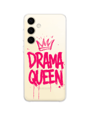 Etui do Samsung Galaxy S24 Plus przeźroczyste, silikonowe Flexi, Positive Vibes, Drama Queen