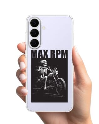 Etui do Samsung Galaxy S25 FE przeźroczyste, silikonowe Flexi, Bikers, Ghost Rider