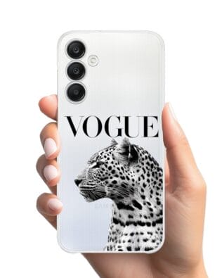 Etui do Samsung Galaxy A25 5G przeźroczyste, silikonowe Flexi, Positive Vibes, Tygrys Vogue