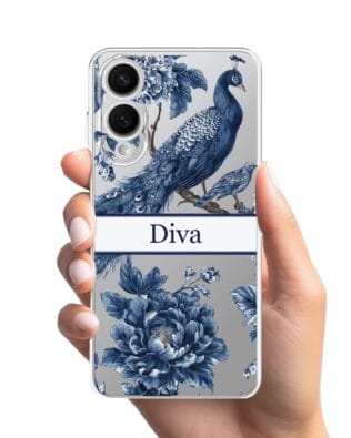Etui do Samsung Galaxy S25 Edge przeźroczyste, silikonowe Flexi, Mystic, Diva Peacock