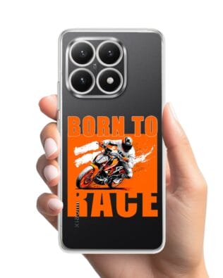 Etui do Xiaomi 15T przeźroczyste, silikonowe Flexi, Bikers, Ścigacz