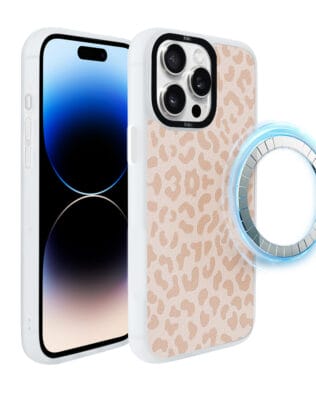 Etui do iPhone 14 Pro Max IBIZU DropGuard Matt z MagSafe, Boho, Delikatna panterka