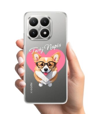 Etui do Xiaomi 15T przeźroczyste, silikonowe Flexi, Puppy Love, pies rasy Corgi