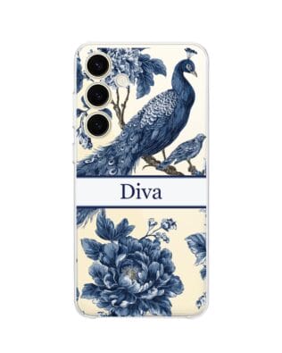 Etui do Samsung Galaxy S25 przeźroczyste, silikonowe Flexi, Mystic, Diva Peacock