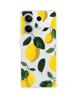 Etui do Xiaomi Redmi Note 13 Pro 5G przeźroczyste, silikonowe Flexi, Italian Summer, Cytrynowe