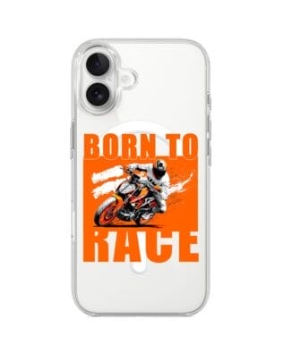 Etui do iPhone 17 z MagSafe przeźroczyste, silikonowe Flexi, Bikers, Ścigacz