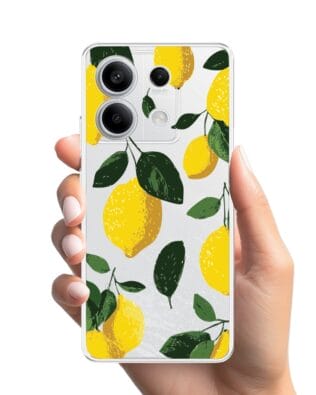 Etui do Xiaomi Redmi Note 13 Pro 5G przeźroczyste, silikonowe Flexi, Italian Summer, Cytrynowe