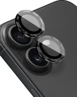 Metalowa osłona obiektywu aparatu ze szkła hartowanego 9H do iPhone 17, 1 zestaw, czarne