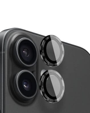 Metalowa osłona obiektywu aparatu ze szkła hartowanego 9H do iPhone 17, 1 zestaw, czarne