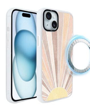 Etui do iPhone 15 Plus IBIZU DropGuard Matt z MagSafe, Boho, Wschód słońca