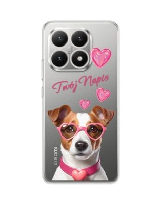 Etui do Xiaomi 15T przeźroczyste, silikonowe Flexi, Puppy Love, pies rasy Jack Russell Terrier