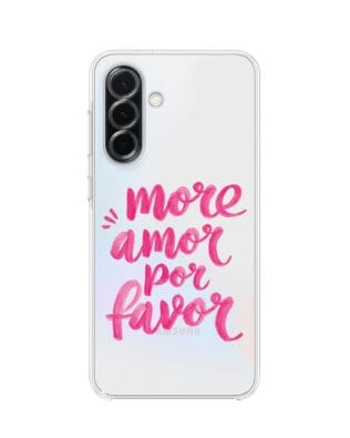 Etui do Samsung Galaxy A36 5G przeźroczyste, silikonowe Flexi, Positive Vibes, More amore per favore