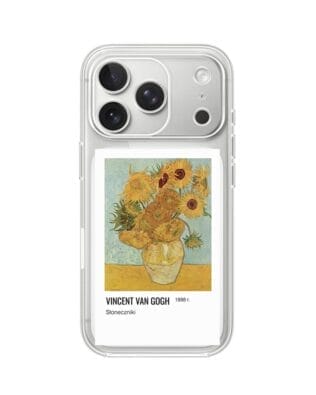 Etui do iPhone 17 Pro Max przeźroczyste, silikonowe Flexi, słoneczniki Van Gogh