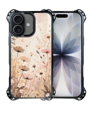 Etui do iPhone 17 IBIZU DropGuard Ultra z MagSafe, Boho, Kwiatowa łąka