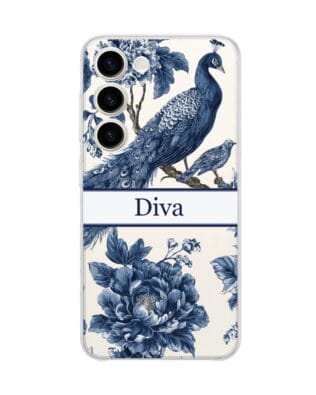 Etui do Samsung Galaxy S23 FE 5G przeźroczyste, silikonowe Flexi, Mystic, Diva Peacock