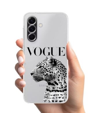 Etui do Samsung Galaxy A56 5G przeźroczyste, silikonowe Flexi, Positive Vibes, Tygrys Vogue