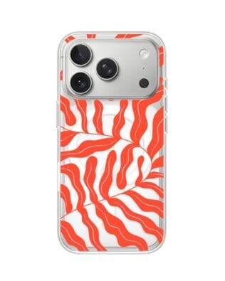 Etui do iPhone 17 Pro z MagSafe przeźroczyste, silikonowe Flexi, Summer Patterns, koralowy wzór