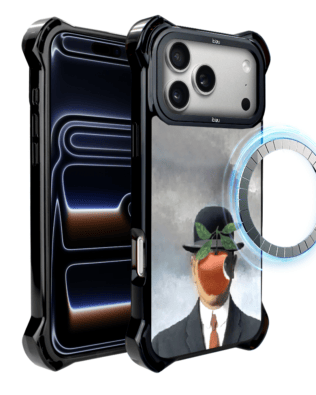 Etui do iPhone 17 Pro Max IBIZU DropGuard Ultra z MagSafe, Rene Magritte, syn człowieczy