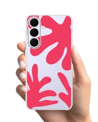 Etui do Samsung Galaxy S25 FE przeźroczyste, silikonowe Flexi, Summer Patterns, liście kwiatów