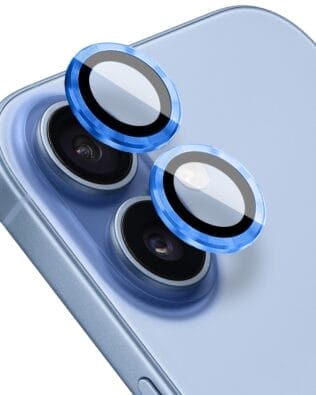 Metalowa osłona obiektywu aparatu ze szkła hartowanego 9H do iPhone 17, 1 zestaw, granatowa