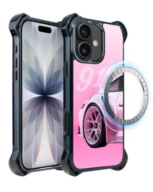 Etui do iPhone 17 IBIZU DropGuard Ultra z MagSafe, TechDrive, 911 różowe