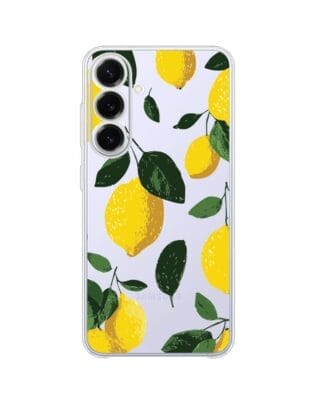 Etui do Samsung Galaxy S25 FE przeźroczyste, silikonowe Flexi, Italian Summer, Cytrynowe