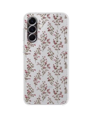 Etui do Samsung Galaxy A56 5G przeźroczyste, silikonowe Flexi, Mini Patterns, Różyczki