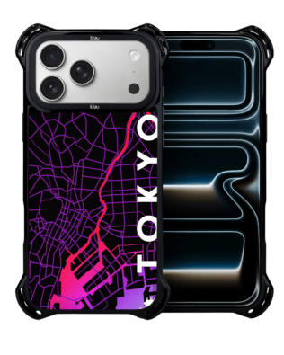 Etui do iPhone 17 Pro IBIZU DropGuard Ultra z MagSafe, mapy świata, Tokyo