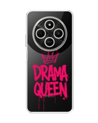 Etui do Xiaomi POCO C75 przeźroczyste, silikonowe Flexi, Positive Vibes, Drama Queen