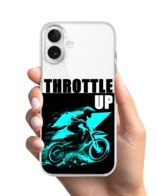 Etui do iPhone 17 przeźroczyste, silikonowe Flexi, Bikers, Cross na maxa