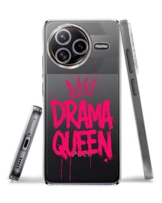 Etui do Xiaomi POCO F7 Ultra przeźroczyste, silikonowe Flexi, Positive Vibes, Drama Queen