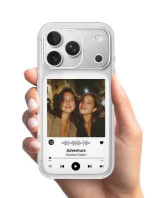 Etui do iPhone 17 Pro Max przeźroczyste, silikonowe Flexi, z własnym zdjęciem i piosenką