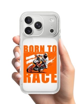 Etui do iPhone 17 Pro Max przeźroczyste, silikonowe Flexi, Bikers, Ścigacz