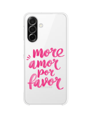 Etui do Samsung Galaxy A26 5G przeźroczyste, silikonowe Flexi, Positive Vibes, More amore per favore