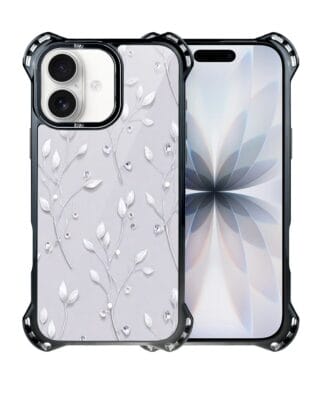 Etui do iPhone 17 IBIZU DropGuard Ultra z MagSafe, Zimowa magia, Lodowe kwiaty