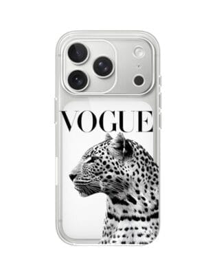 Etui do iPhone 17 Pro przeźroczyste, silikonowe Flexi, Positive Vibes, Tygrys Vogue