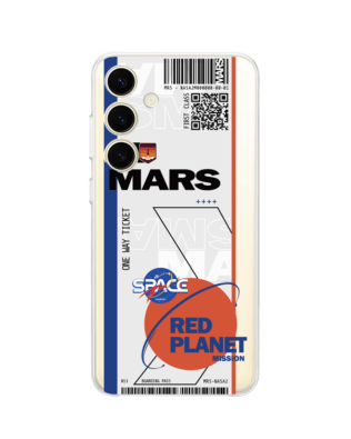 Etui do Samsung Galaxy S24 przeźroczyste, silikonowe Flexi, bilet na Mars