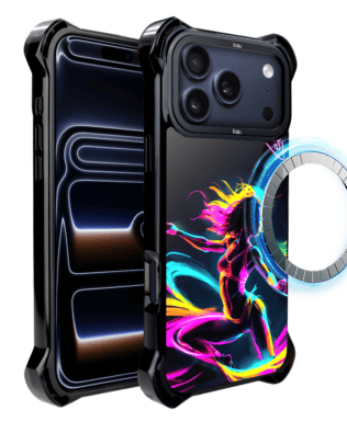 Etui do iPhone 17 Pro IBIZU DropGuard Ultra z MagSafe, #ElectroMove, Taneczny rytm