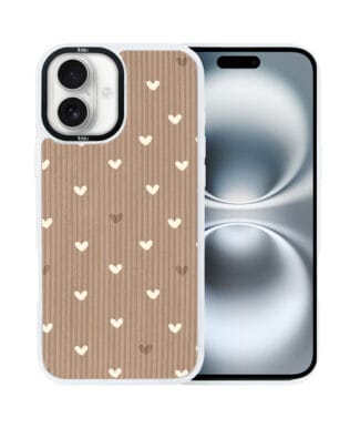 Etui do iPhone 16 Plus IBIZU DropGuard Matt z MagSafe, Boho, Pudrowe serca