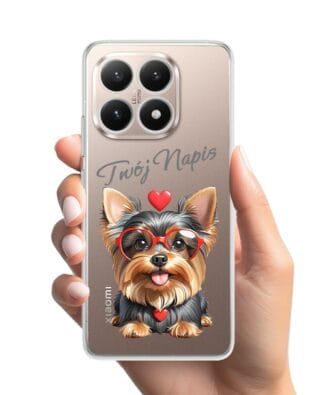 Etui do Xiaomi 15T przeźroczyste, silikonowe Flexi, Puppy Love, pies rasy York