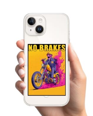 Etui do iPhone 13 z MagSafe przeźroczyste, silikonowe Flexi, Bikers, Motocyklem przez świat