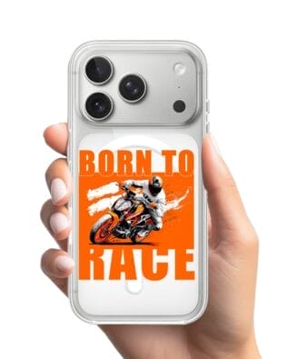 Etui do iPhone 17 Pro Max z MagSafe przeźroczyste, silikonowe Flexi, Bikers, Ścigacz